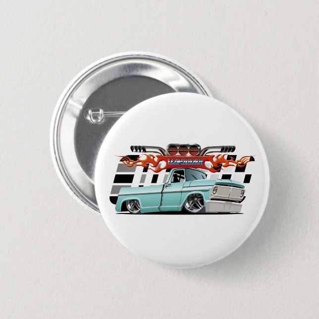 Badge Rond 5 Cm Voiture de dessin (Devant & derrière)