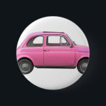 Badge Rond 5 Cm Voiture italienne vintage de Fiat 500 roses<br><div class="desc">Voiture italienne vintage de Fiat 500 roses</div>
