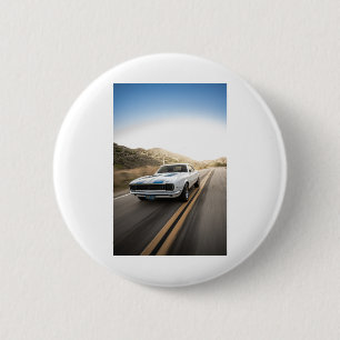 Badge Rond 5 Cm Voiture musculaire rapide