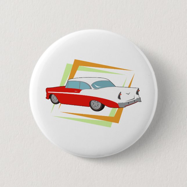 Badge Rond 5 Cm Voiture vintage (Devant)