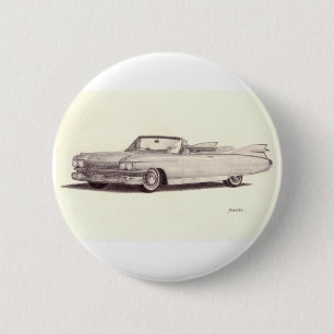 Badge Rond 5 Cm Voiture vintage : Cadillac Eldorado (1959)
