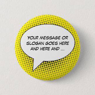 Badge Rond 5 Cm Voix Bubble Votre Modèle De Message