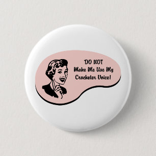 Badge Rond 5 Cm Voix de Crocheter