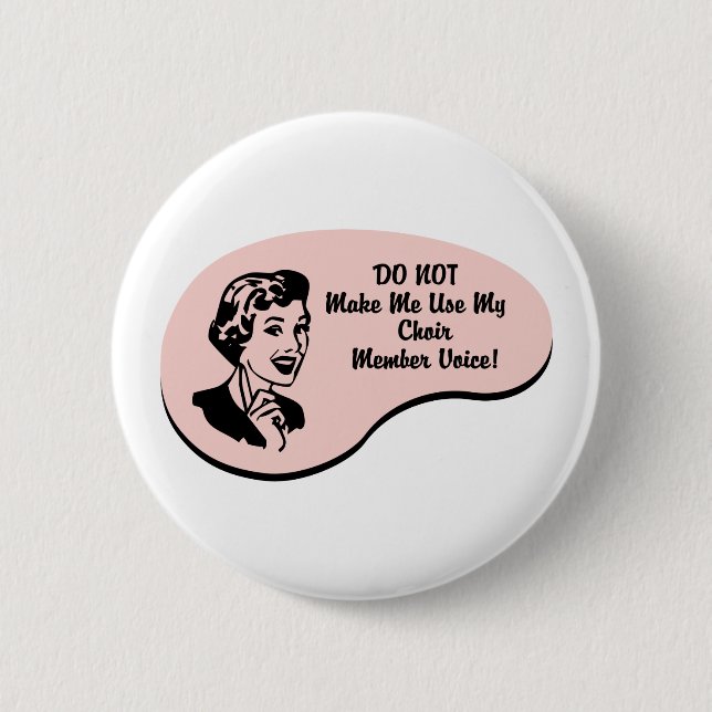 Badge Rond 5 Cm Voix de membre de choeur (Devant)