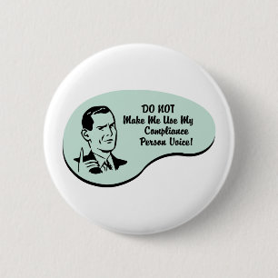 Badge Rond 5 Cm Voix de personne de conformité