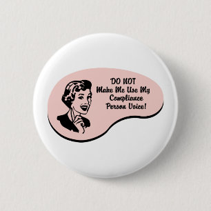 Badge Rond 5 Cm Voix de personne de conformité