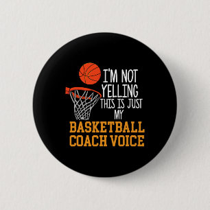 Badge Rond 5 Cm Voix des entraîneurs de basket-ball