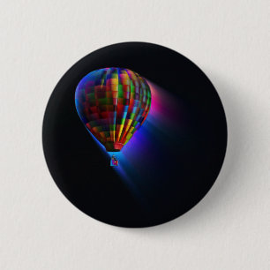 Badge Rond 5 Cm Vol de rêve magique Art abstrait numérique