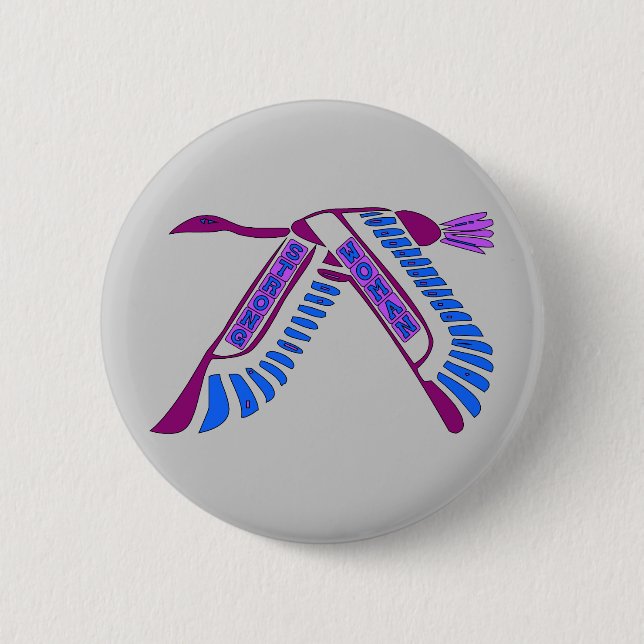 Badge Rond 5 Cm Vol fort de femme (Devant)