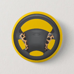 Badge Rond 5 Cm Volant à motif de guépard