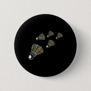 Badge Rond 5 Cm Volant Coloré de Badminton Pour Moi Joueur de Badm