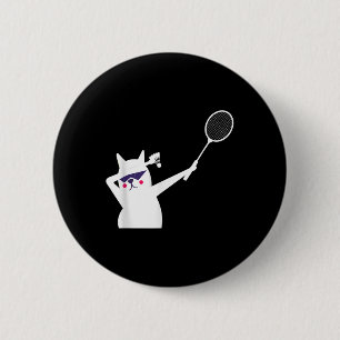 Badge Rond 5 Cm Volant de badminton Chat Pour Hommes Femmes Enfant