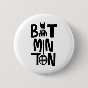 Badge Rond 5 Cm Volant de badminton drôle