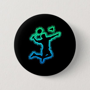 Badge Rond 5 Cm Volant de badminton enfants garçons jeunesse homme