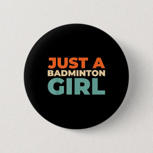 Badge Rond 5 Cm Volant de badminton - Joueur de raquettes juste un