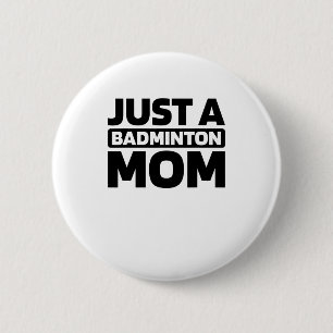 Badge Rond 5 Cm Volant de badminton - Raquette Court Juste Un Badm