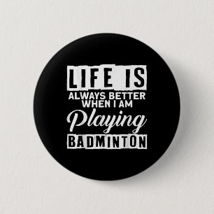 Badge Rond 5 Cm Volant de Badminton Sport Joueur de Badminton Entr