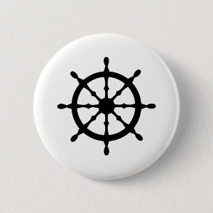 Badge Rond 5 Cm volant de direction de navire du capitaine