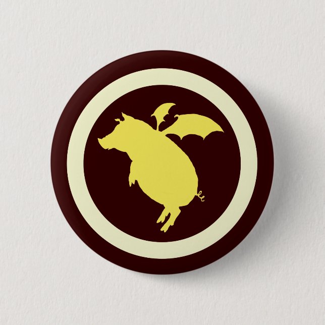 Badge Rond 5 Cm Voler porcin (Devant)