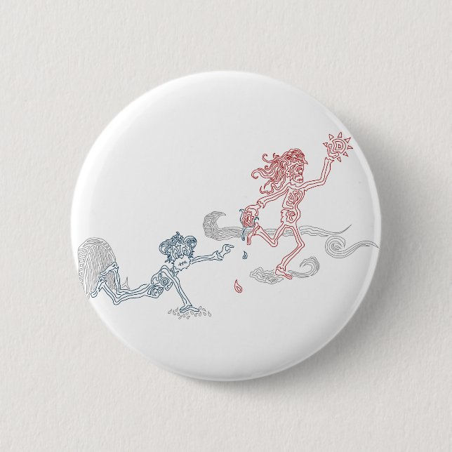 Badge Rond 5 Cm voleur de singe (Devant)