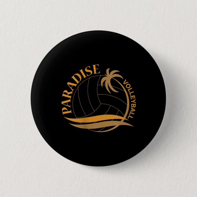 Badge Rond 5 Cm Volley-ball Paradise (Devant)