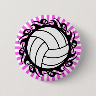 Badge Rond 5 Cm volley-ball tribal