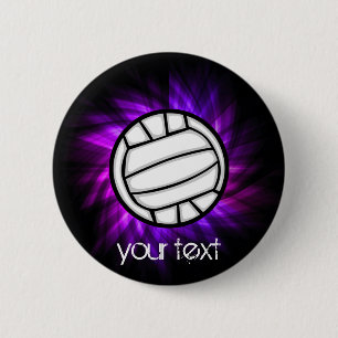 Badge Rond 5 Cm Volley-ball violet