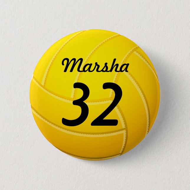 Badge Rond 5 Cm Volleyball (Devant)