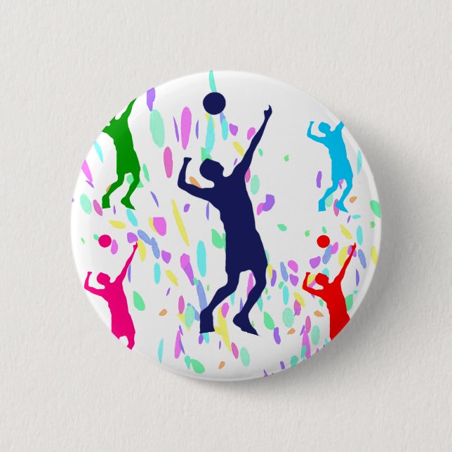 BADGE ROND 5 CM VOLLEYBALL (Devant)