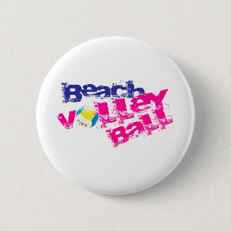 Badge Rond 5 Cm Volleyball de plage