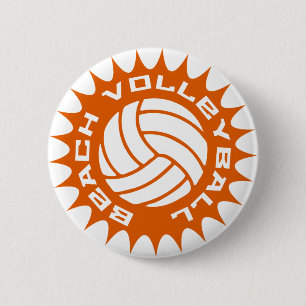 Badge Rond 5 Cm Volleyball de plage