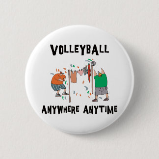 Badge Rond 5 Cm Volleyball n'importe où n'importe quand