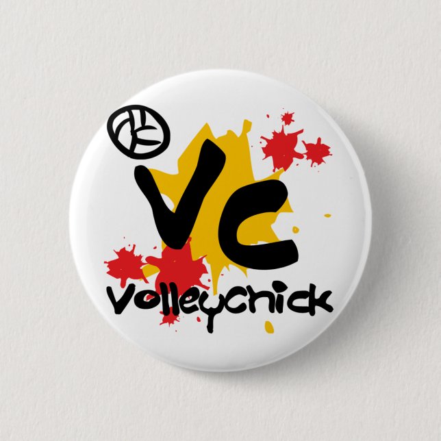 Badge Rond 5 Cm VolleyChick Croobie (Devant)