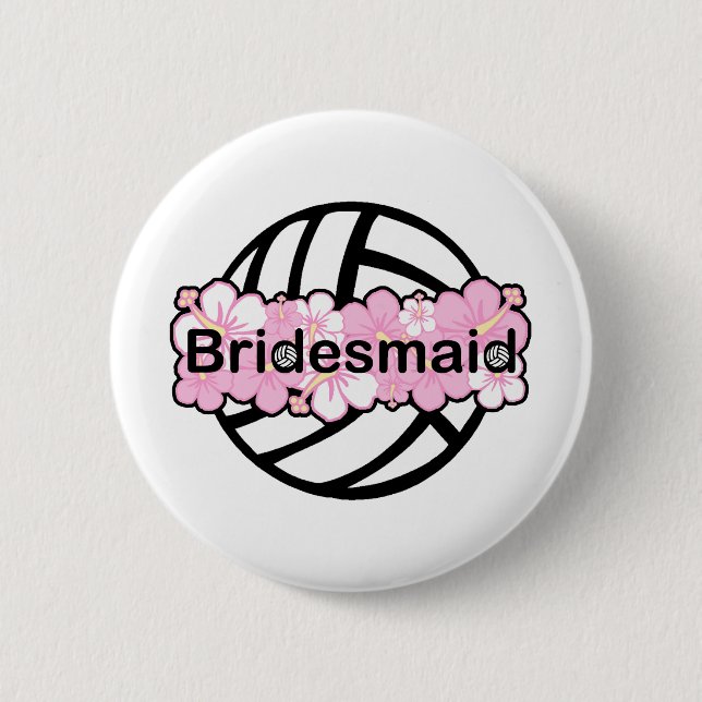Badge Rond 5 Cm VolleyChick VolleyBride (Devant)