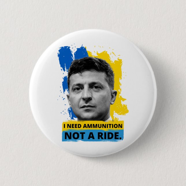 Badge Rond 5 Cm Volodymyr Zelensky (Devant)