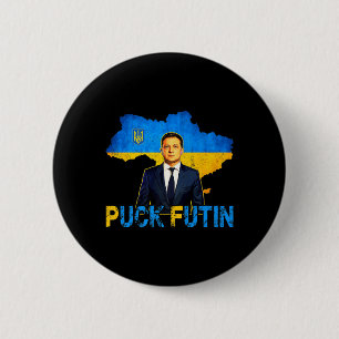 Badge Rond 5 Cm Volodymyr Zelensky Puck Futin Mème Je Me Trouve Av