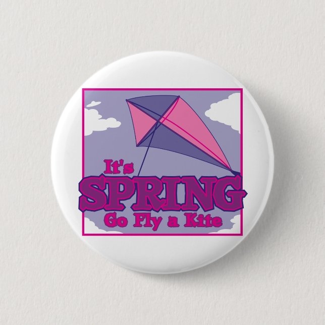 Badge Rond 5 Cm Vont la mouche un cerf-volant ! (Devant)