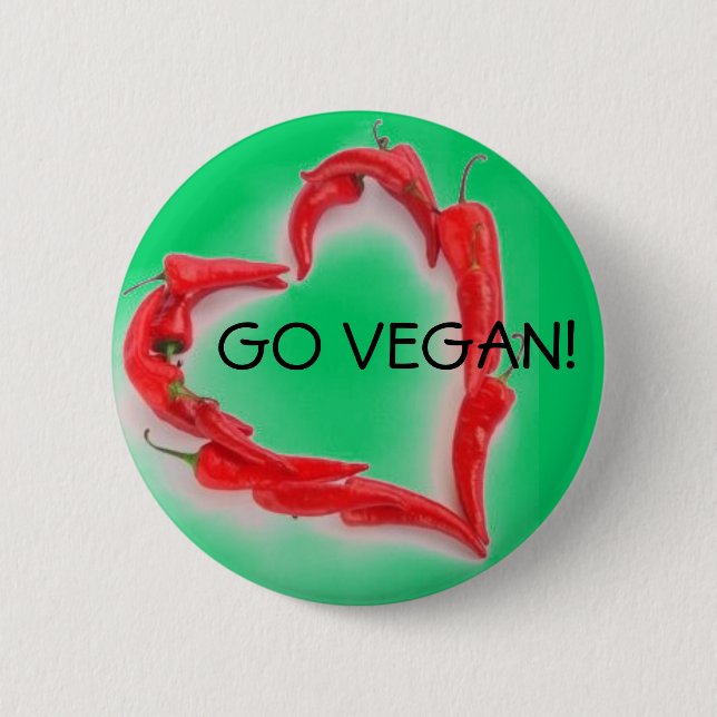 Badge Rond 5 Cm Vont le végétalien ! (Devant)