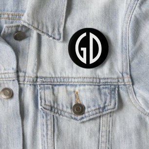 Badge Rond 5 Cm Vos idées de monogramme Simply 1