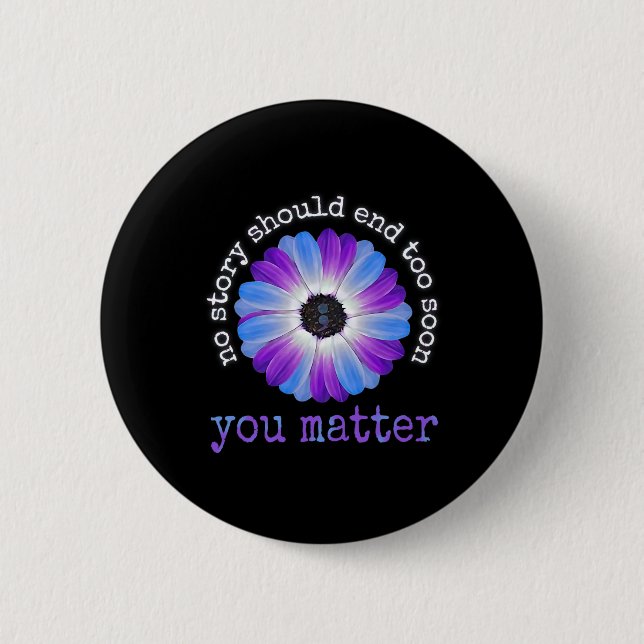 Badge Rond 5 Cm Vos problèmes de vie Prévention du suicide Da (Devant)