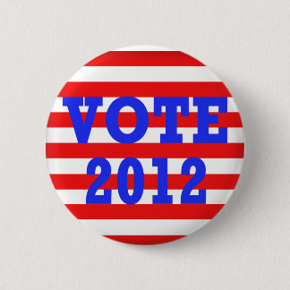 Badge Rond 5 Cm Vote 2012 de rayures