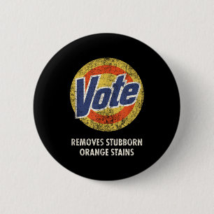 Badge Rond 5 Cm Vote anti-trump détergent à lessive drôle vintage 