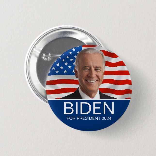 Badge Rond 5 Cm VOTE Biden Pour Le Président 2024 (Devant & derrière)