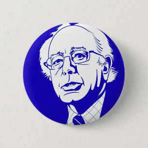 Badge Rond 5 Cm vote bleu bernie sanders