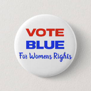 Badge Rond 5 Cm Vote Blue Voter USA Démocratique Rouge Bleu