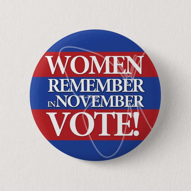 Badge Rond 5 Cm Vote de femmes - rappelez-vous en novembre - (Devant)