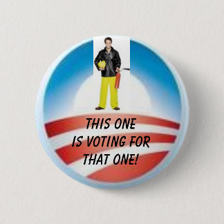 Badge Rond 5 Cm Vote de pompiers pour celui-là - customisé