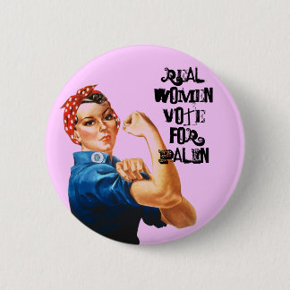 BADGE ROND 5 CM VOTE DE VRAIES FEMMES POUR PALIN