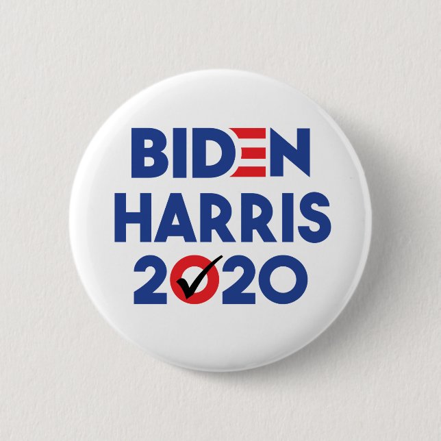 Badge Rond 5 Cm Vote Democratic Button - Biden Harris 2020 (Devant)