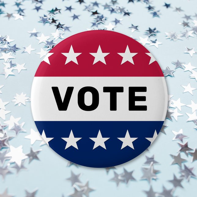Badge Rond 5 Cm Vote Élection présidentielle américaine 2024 patri (Vote American Presidential Election USA Patriotic Button)